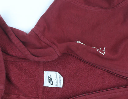 Nike Boys Red Full Zip Hoodie Liverpool FC Logo Size 10-11 Years