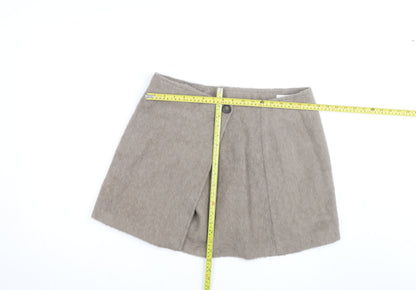 Marks and Spencer Women’s Beige Wrap Short Skirt Size 16 Lined
