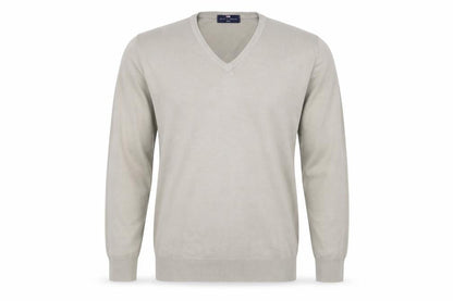 Marks & Spencer Men’s Beige V-Neck Acrylic Jumper Size L