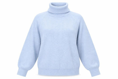 Urban Bliss Women Blue Roll Neck Long Sleeve Jumper Size 16