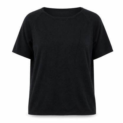 Bonmarché Women's Black Short Sleeve Basic Knit T-Shirt Size L