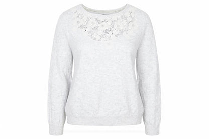 RJR.John Rocha Women Grey Size 16 Crew Neck Cashmere Blend Jumper