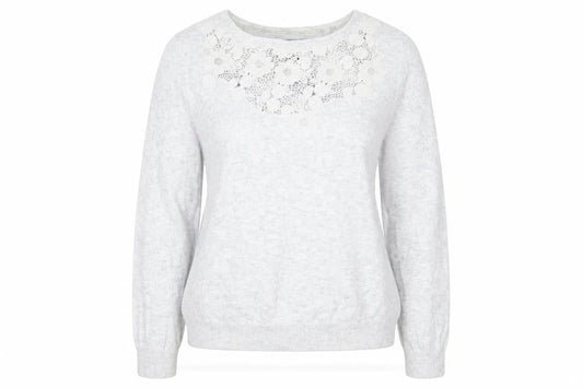 RJR.John Rocha Women Grey Size 16 Crew Neck Cashmere Blend Jumper