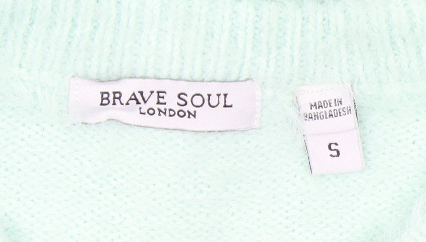 Brave Soul Women's Mint Green Short Sleeve Knit T-Shirt Size S