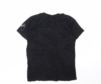 Next Boys Black Xbox Graphic Sequin T-Shirt 11 Years Cotton Short Sleeve