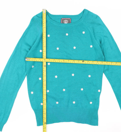 Lipsy Women’s Green Pullover Jumper UK 12 Long Sleeve Knit