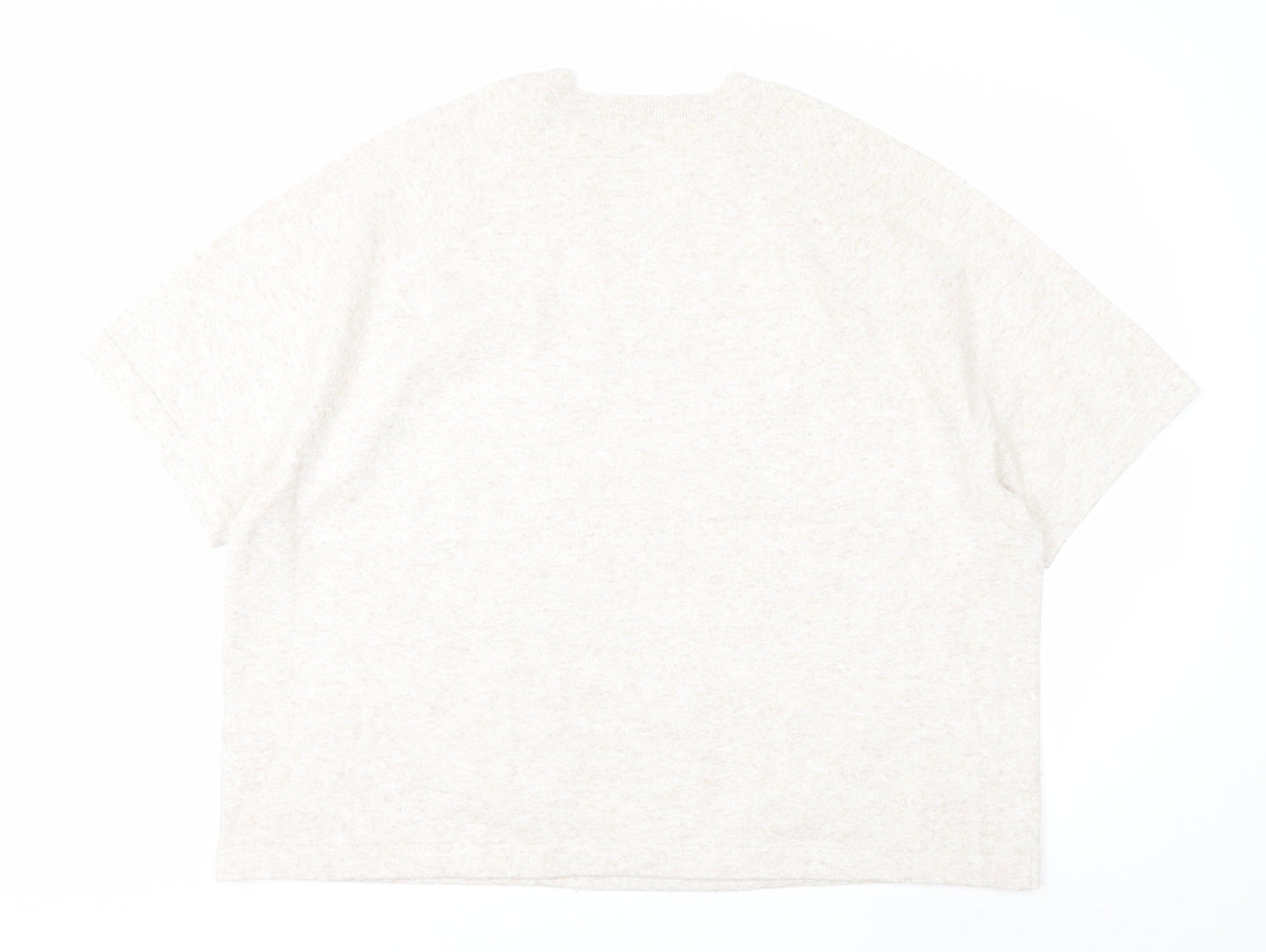 Tu Women Beige Short Sleeve Pullover Jumper Size 20