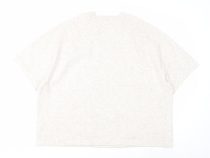 Tu Women Beige Short Sleeve Pullover Jumper Size 20