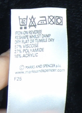 Marks and Spencer Women’s Black Ruffle Knit Cardigan Size 16
