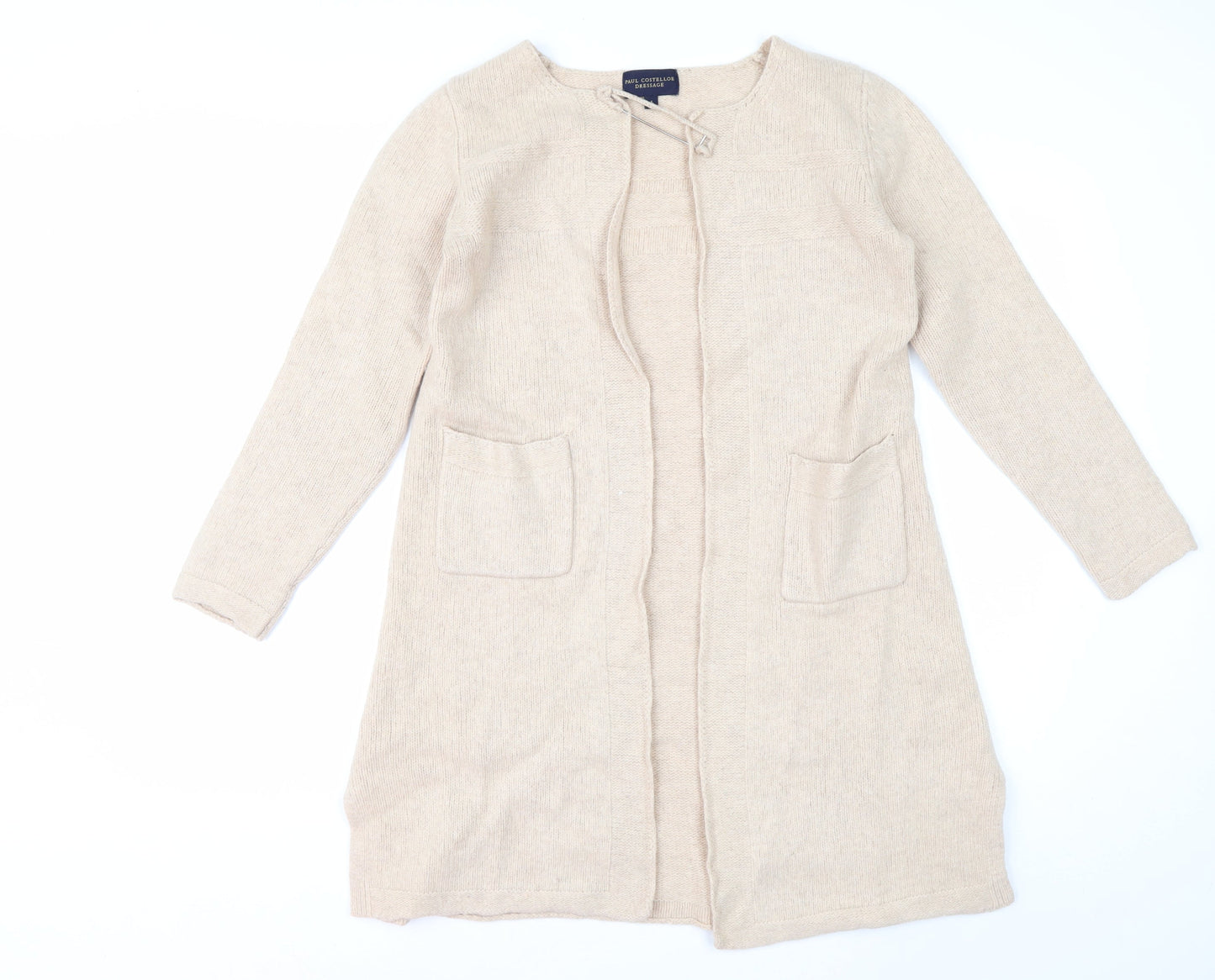 Paul Costelloe Dressage Women’s Beige Wool Blend Long Cardigan S