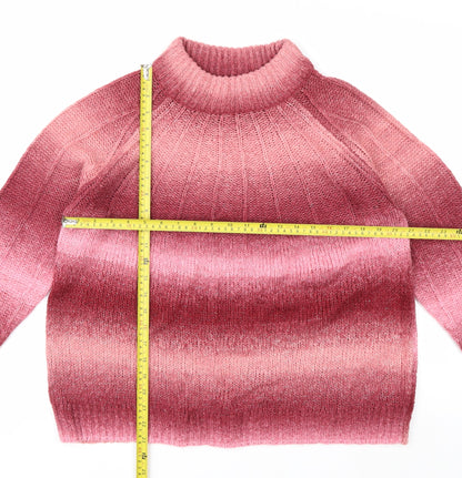 Tu Women’s Pink High Neck Long Sleeve Acrylic Jumper Size 16