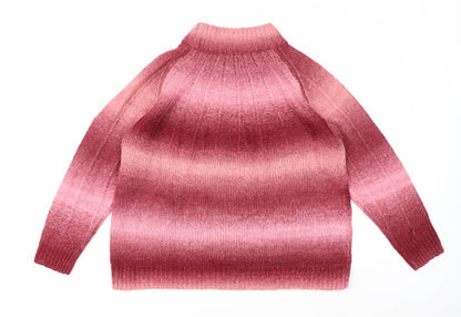 Tu Women’s Pink High Neck Long Sleeve Acrylic Jumper Size 16