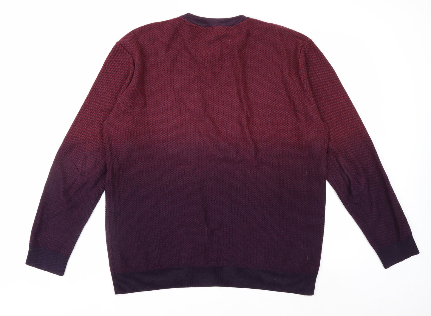 Next Men's Red Cotton Crew Neck Jumper XL Pullover Knitwear