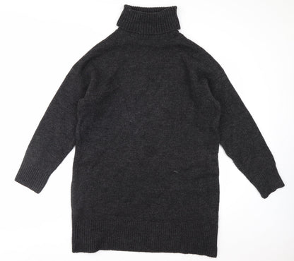 New Look Womens Black Roll Neck Long Sleeve Acrylic Jumper M