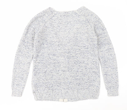 Marks and Spencer Women’s Grey Full Zip Knit Jumper Size 8