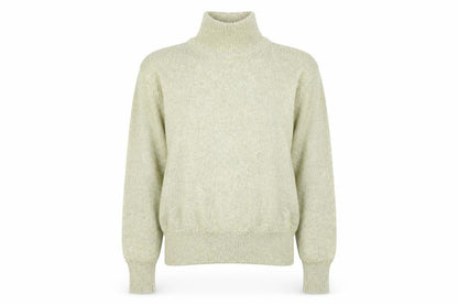 Evan-Picone Women’s Gold Roll Neck Metallic Knit Jumper Size L Vintage