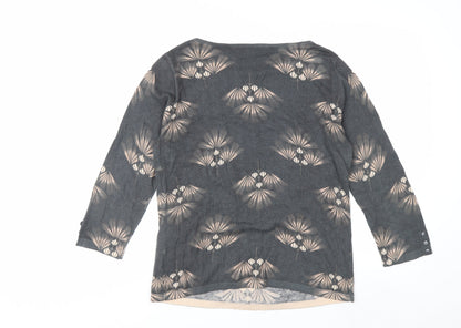Next Women’s Grey Geometric Print Pullover Jumper Size 14