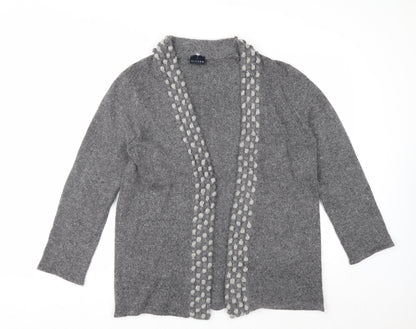 Alexon Women’s Grey Silk Angora Knit Cardigan Size 12