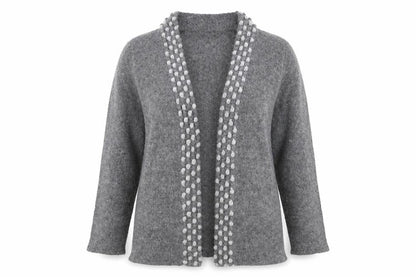 Alexon Women’s Grey Silk Angora Knit Cardigan Size 12