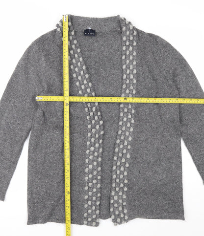 Alexon Women’s Grey Silk Angora Knit Cardigan Size 12
