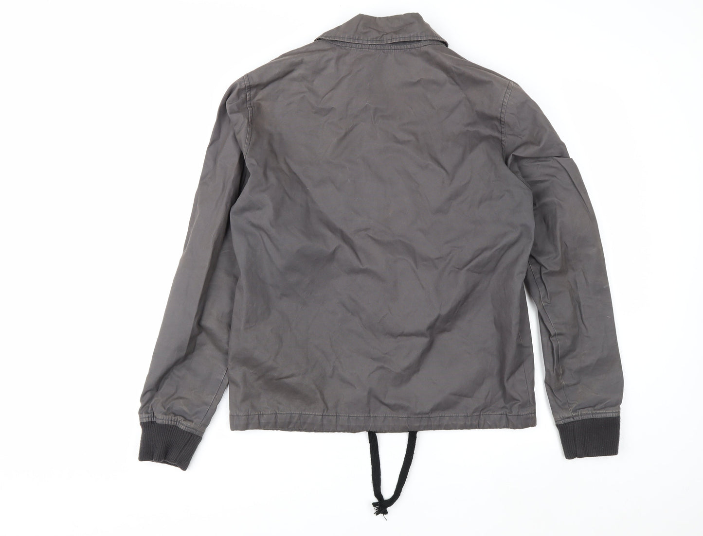 Topman Men's Grey Cotton Coach Jacket Small Button Up Casual