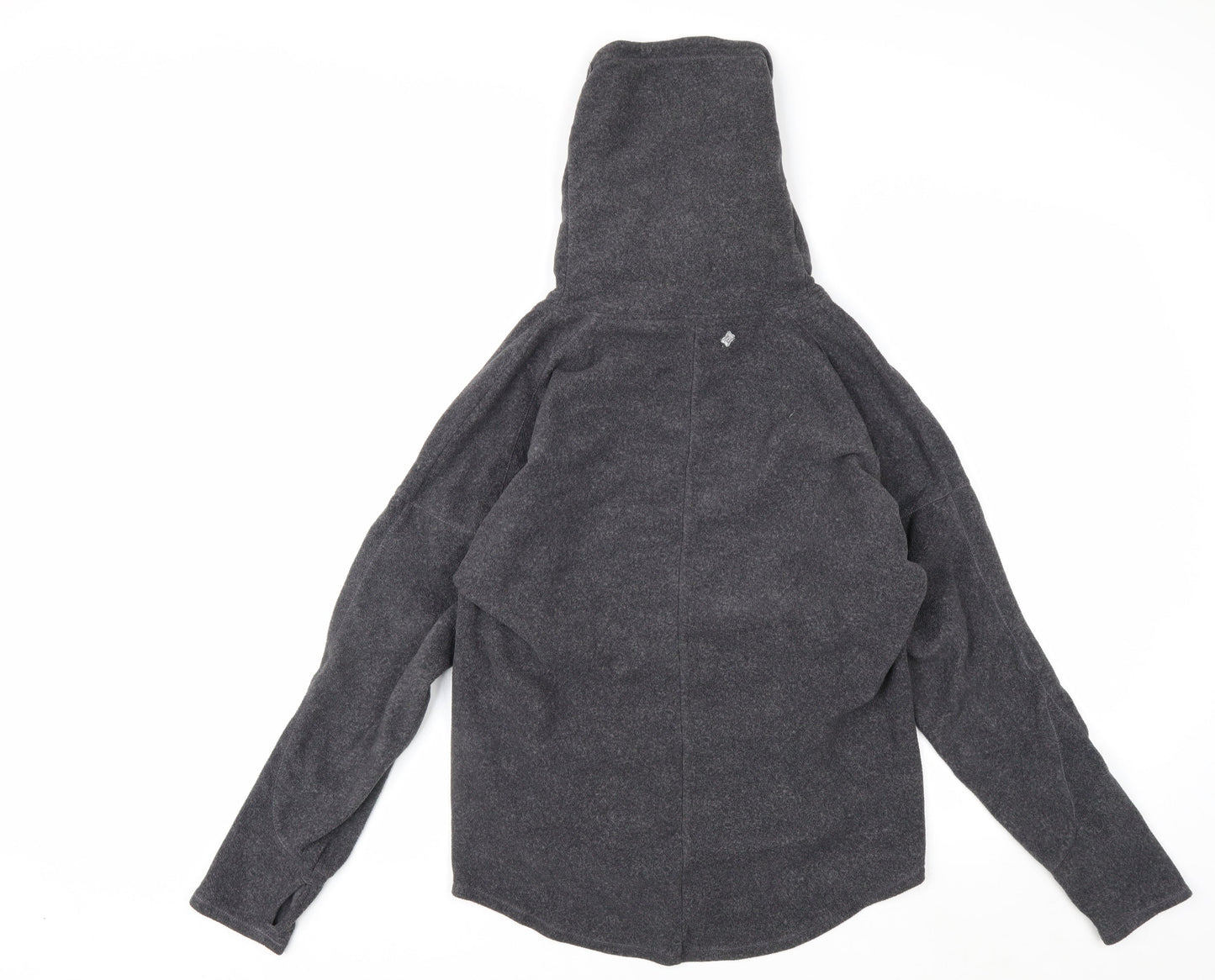 Marks and Spencer Women Grey Hooded Pullover Hoodie XS Fleece Polyester Warm Top