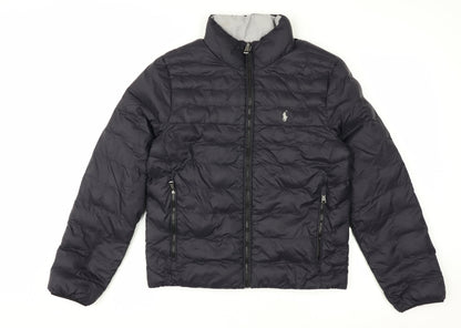 Ralph Lauren Boys Black Puffer Jacket L (14-16 Years) Nylon Full Zip
