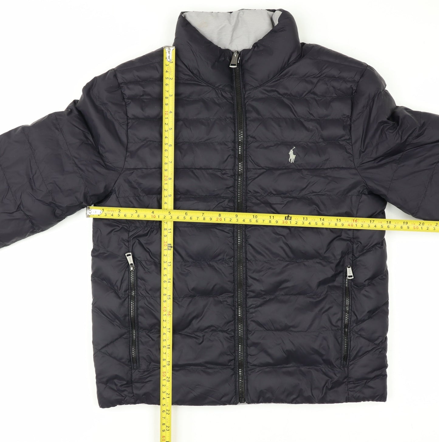 Ralph Lauren Boys Black Puffer Jacket L (14-16 Years) Nylon Full Zip