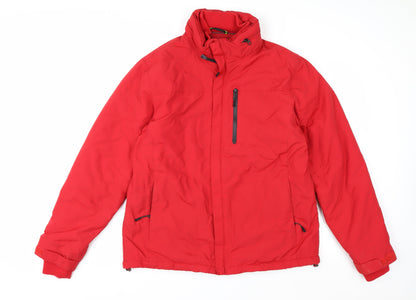 Marks and Spencer Men’s Red Puffer Jacket M Water Resistant Winter Coat