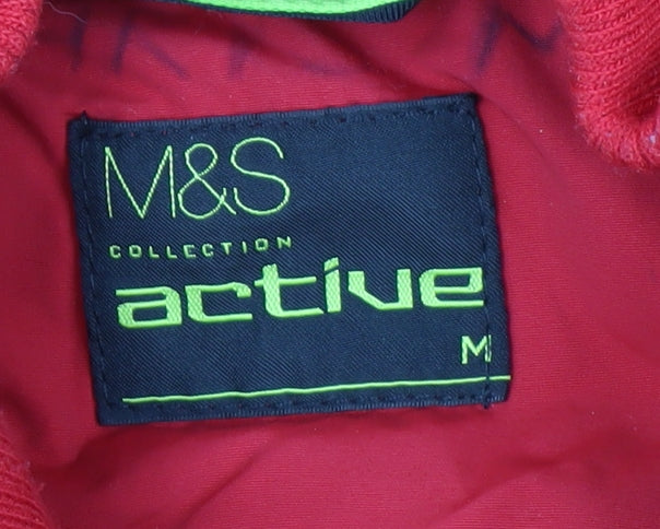 Marks and Spencer Men’s Red Puffer Jacket M Water Resistant Winter Coat