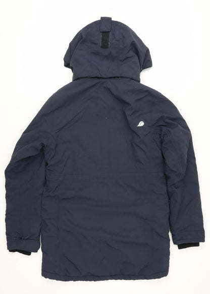 Didriksons Boys Blue Waterproof Parka Coat 12 Years Hooded Insulated