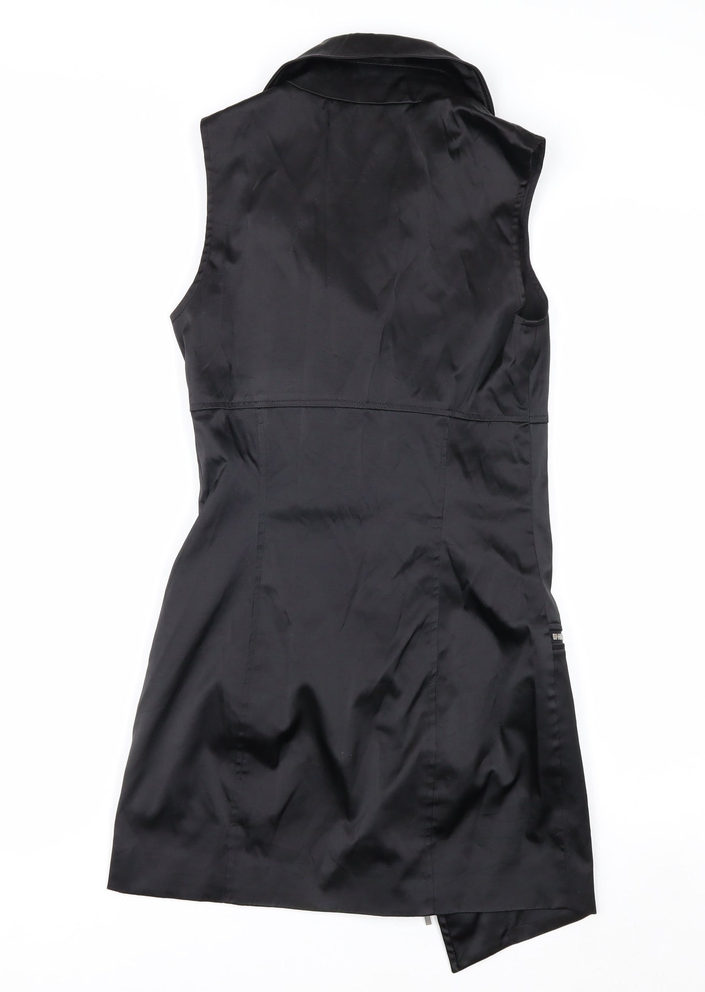 bebe Women’s Black XS Asymmetric Zip Sleeveless Mini Dress