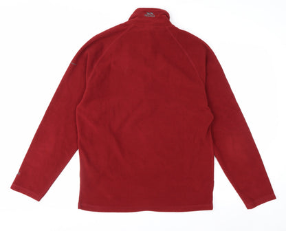 Trespass Men's Red Fleece 1/2 Zip Pullover Sweatshirt Size M