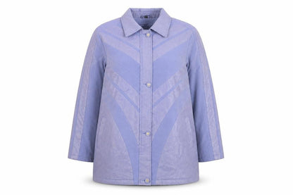 Finesse Womens Blue Mid-Length Coat Size 14 Polyester Blend