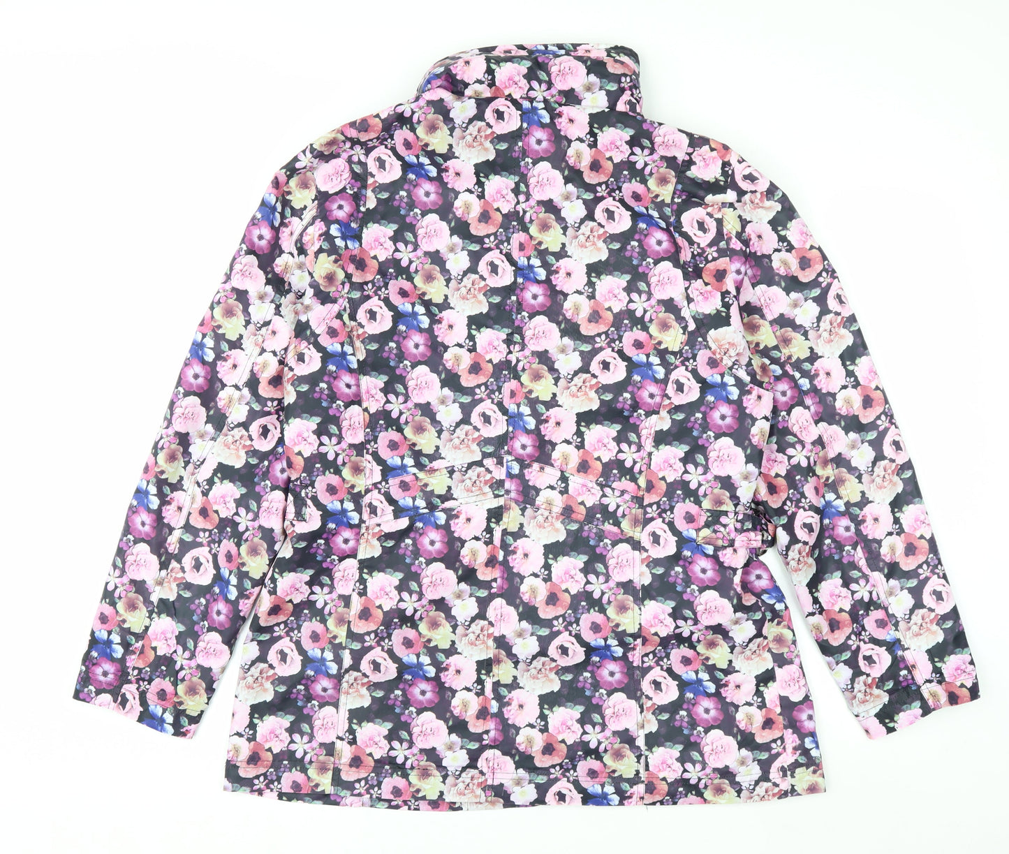 Damart Women’s Multicoloured Floral Rain Coat Jacket Size 14