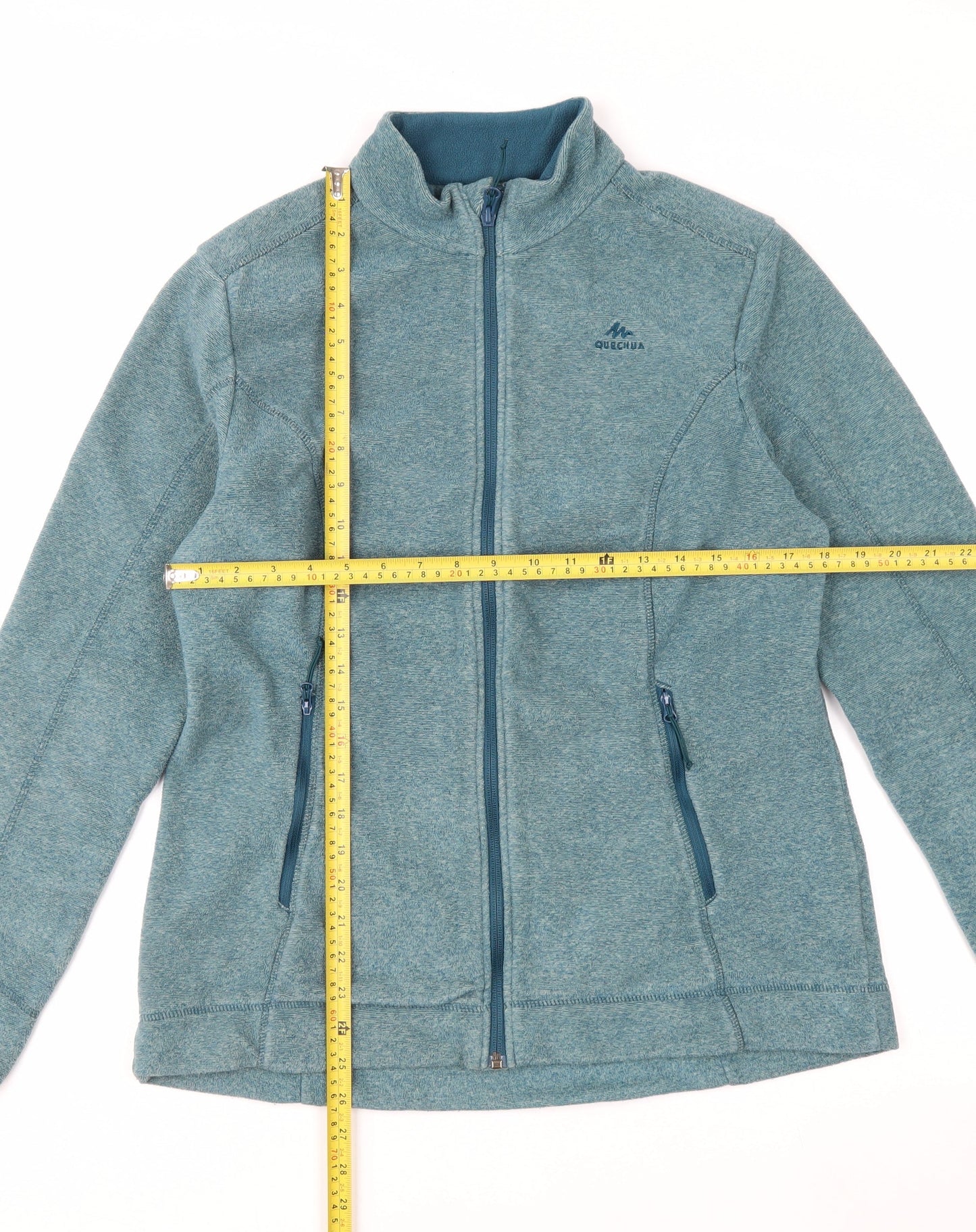 Quechua Women's Blue Full Zip Fleece Jacket Size L Outdoor Wear