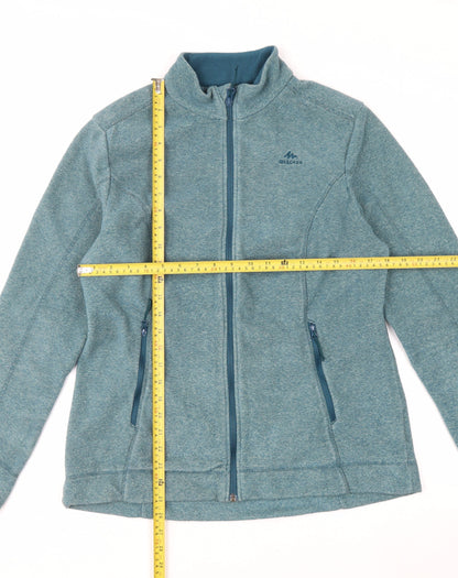 Quechua Women's Blue Full Zip Fleece Jacket Size L Outdoor Wear