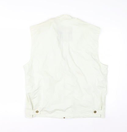 XT Sport Men's Beige Cotton Waistcoat L Hiking Fishing Outdoor Vest