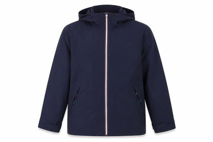 F&F Men's Blue XL Waterproof Hooded Rain Jacket