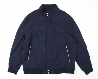 Marks and Spencer Mens Blue XL Bomber Jacket Polyester Lined