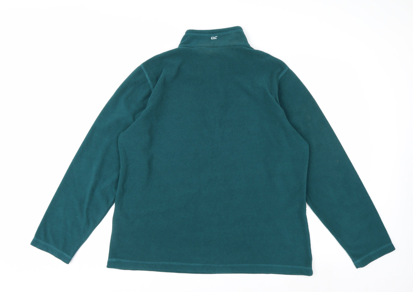 Regatta Great Outdoors Women Teal 1/4 Zip Fleece Sweatshirt UK 18