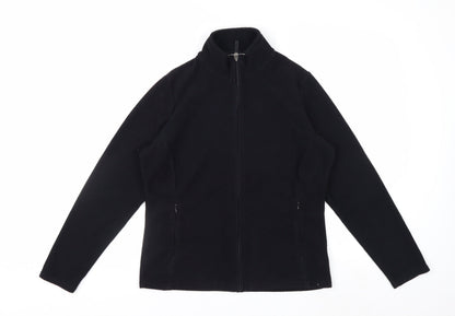 Marks and Spencer Women's Black Fleece Jacket Size 14 Full Zip