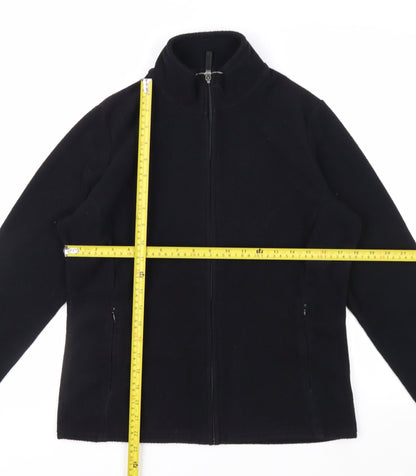 Marks and Spencer Women's Black Fleece Jacket Size 14 Full Zip