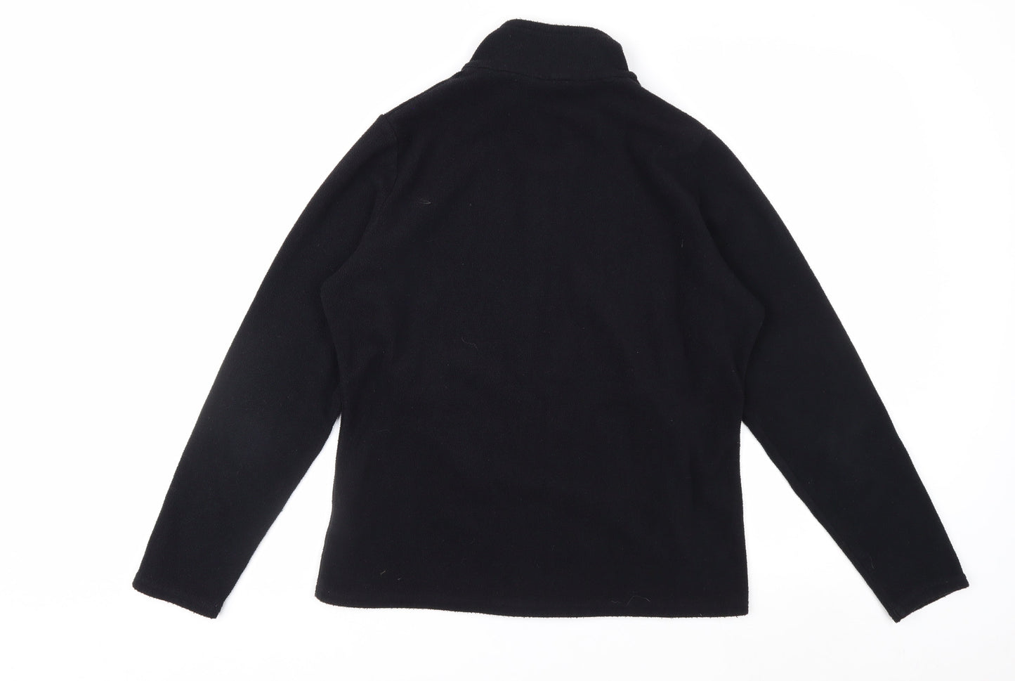 Marks and Spencer Women's Black Fleece Jacket Size 14 Full Zip