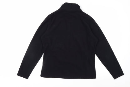 Marks and Spencer Women's Black Fleece Jacket Size 14 Full Zip