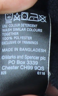 Marks and Spencer Women's Black Fleece Jacket Size 14 Full Zip