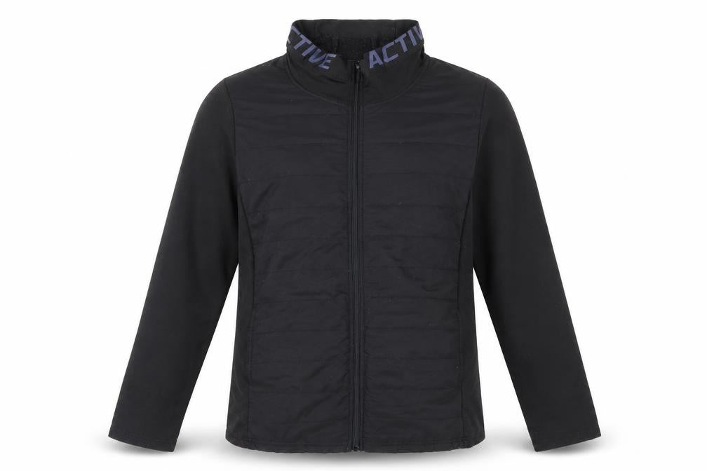 Active by Zizzi Black Softshell Mid-Length Full Zip Jacket M