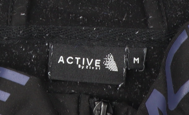 Active by Zizzi Black Softshell Mid-Length Full Zip Jacket M