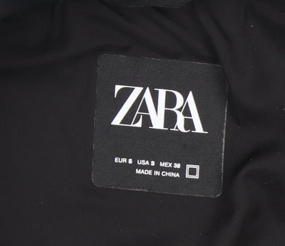 Zara Womens Black Padded Waistcoat Bodywarmer Size S