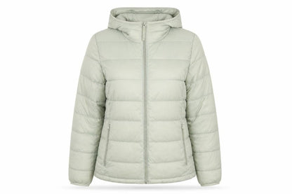 Abercrombie & Fitch Women's Green M Hooded Puffer Jacket